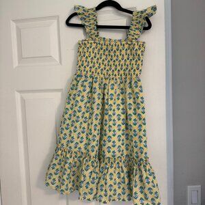 Grils Crewcuts yellow floral dress